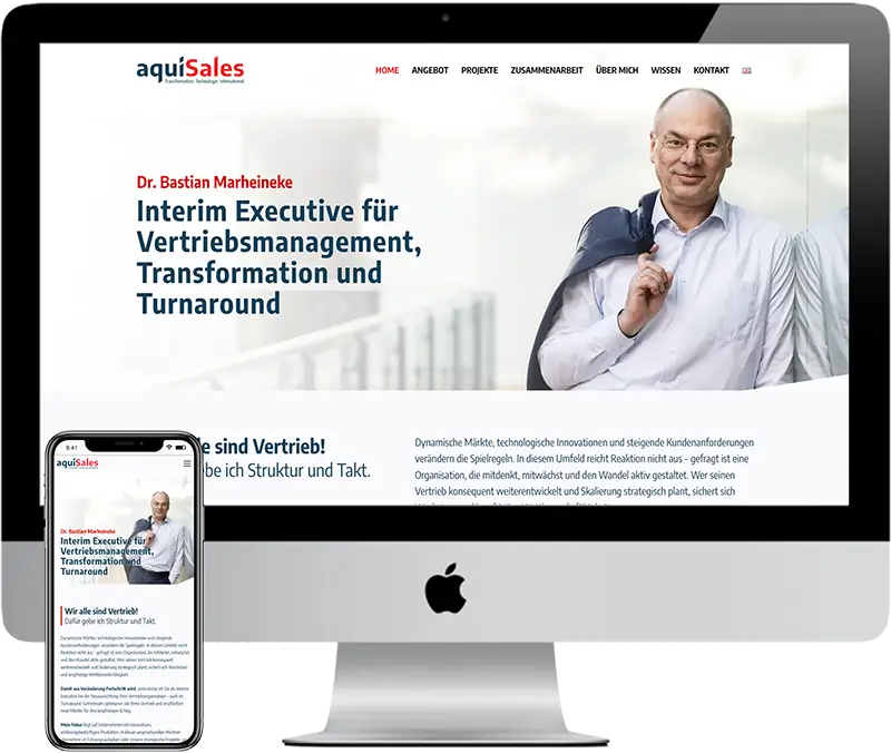 aquiSales - Ein Projekt von WP-8 Webdesign Aachen