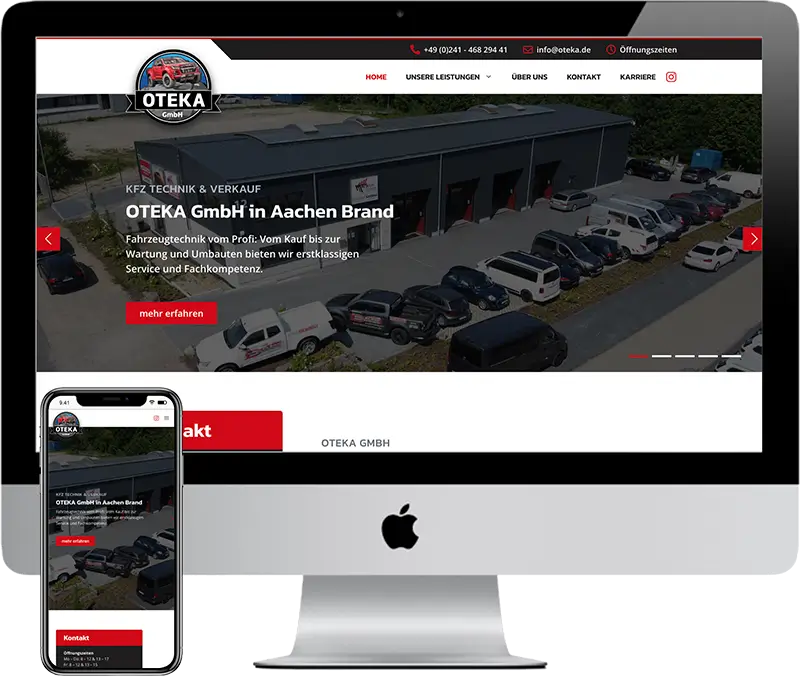 OTEKA GmbH - Ein Projekt von WP-8 Webdesign Aachen